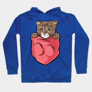 cat pocket cute Hoodie